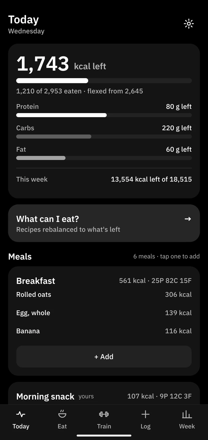 Today in dark mode