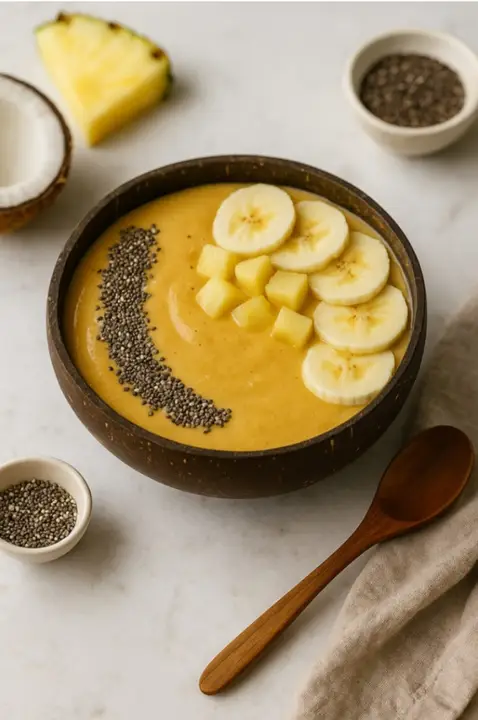 Tropical protein smoothie bowl
